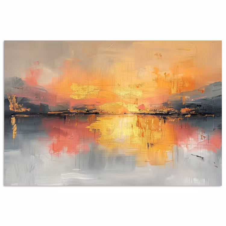 Poster - Modern - Abstract - Goud - Roze — 1