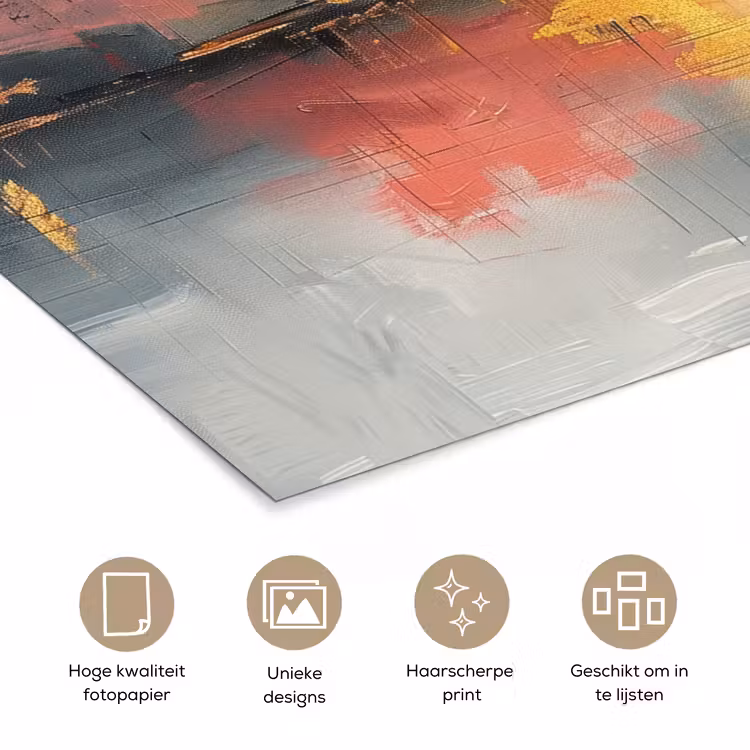 Poster - Modern - Abstract - Goud - Roze — 5