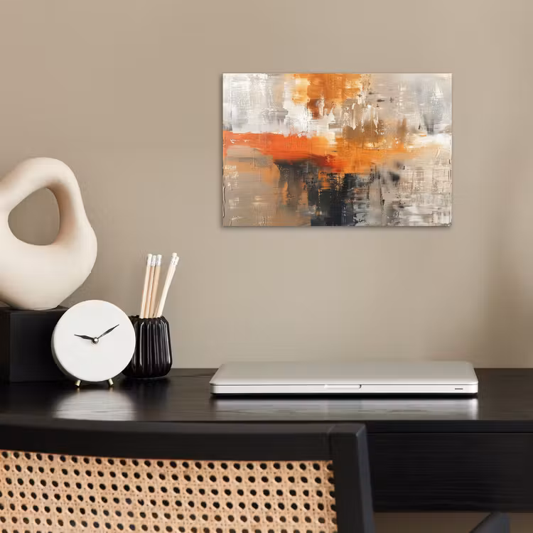 Poster - Moderne kunst - Abstract - Goud - Grijs — 2