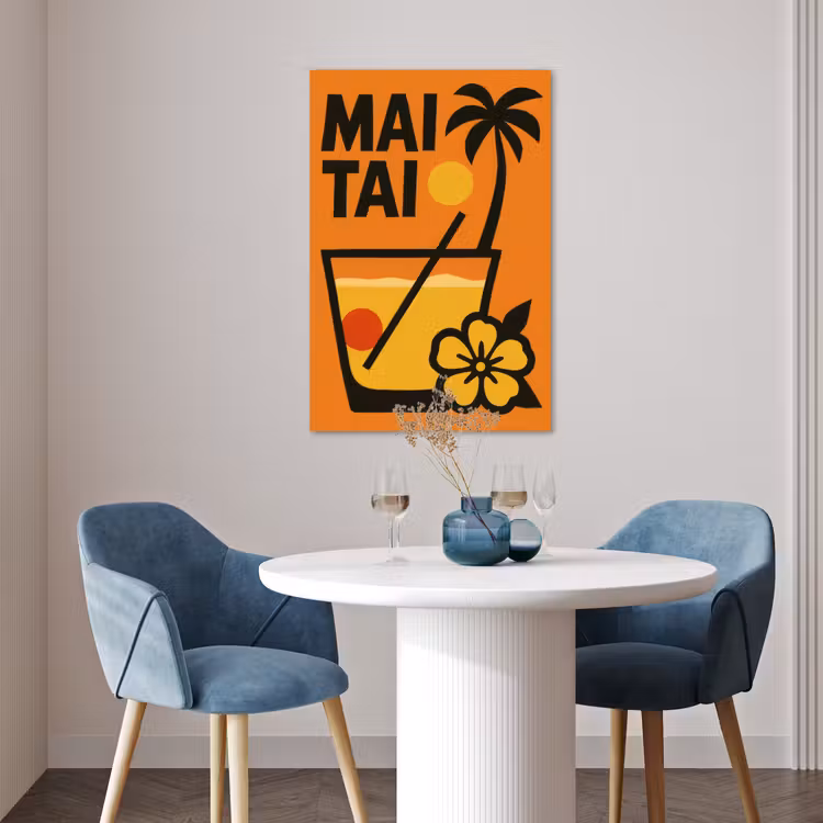 Poster - Palmboom - Bloem - Art - Drink — 4