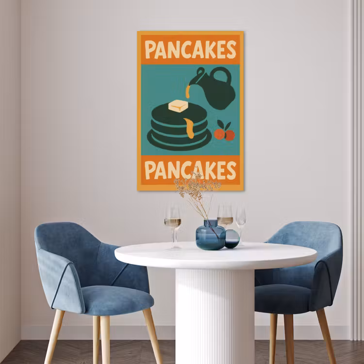 Poster - Pannenkoeken - Siroop - Illustratie - Oranje — 4