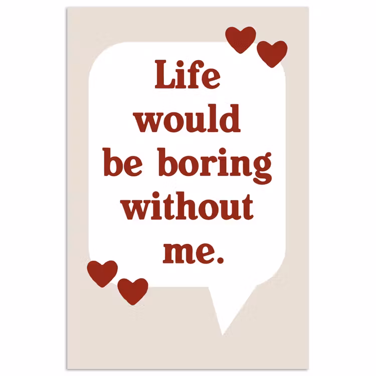 Poster - Quote - Tekstballon - Hartjes — 1
