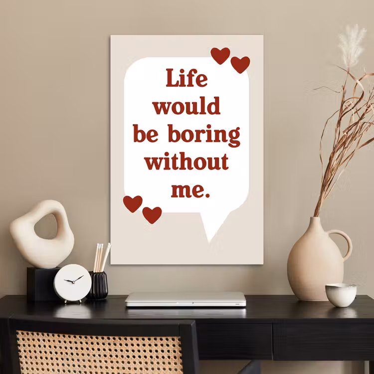 Poster - Quote - Tekstballon - Hartjes — 2