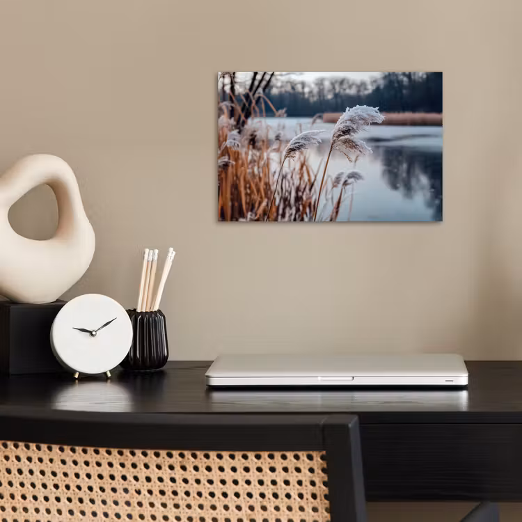 Poster - Riet - Gras - Natuur - Winter - Meer — 2