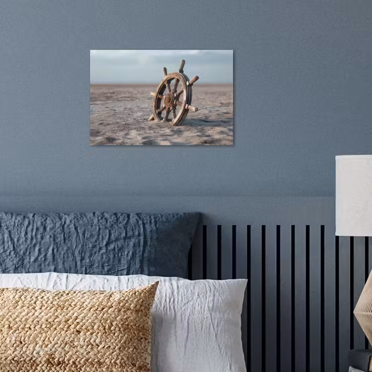 Poster - Scheepsstuur - Hout - Bruin - Zand — 3