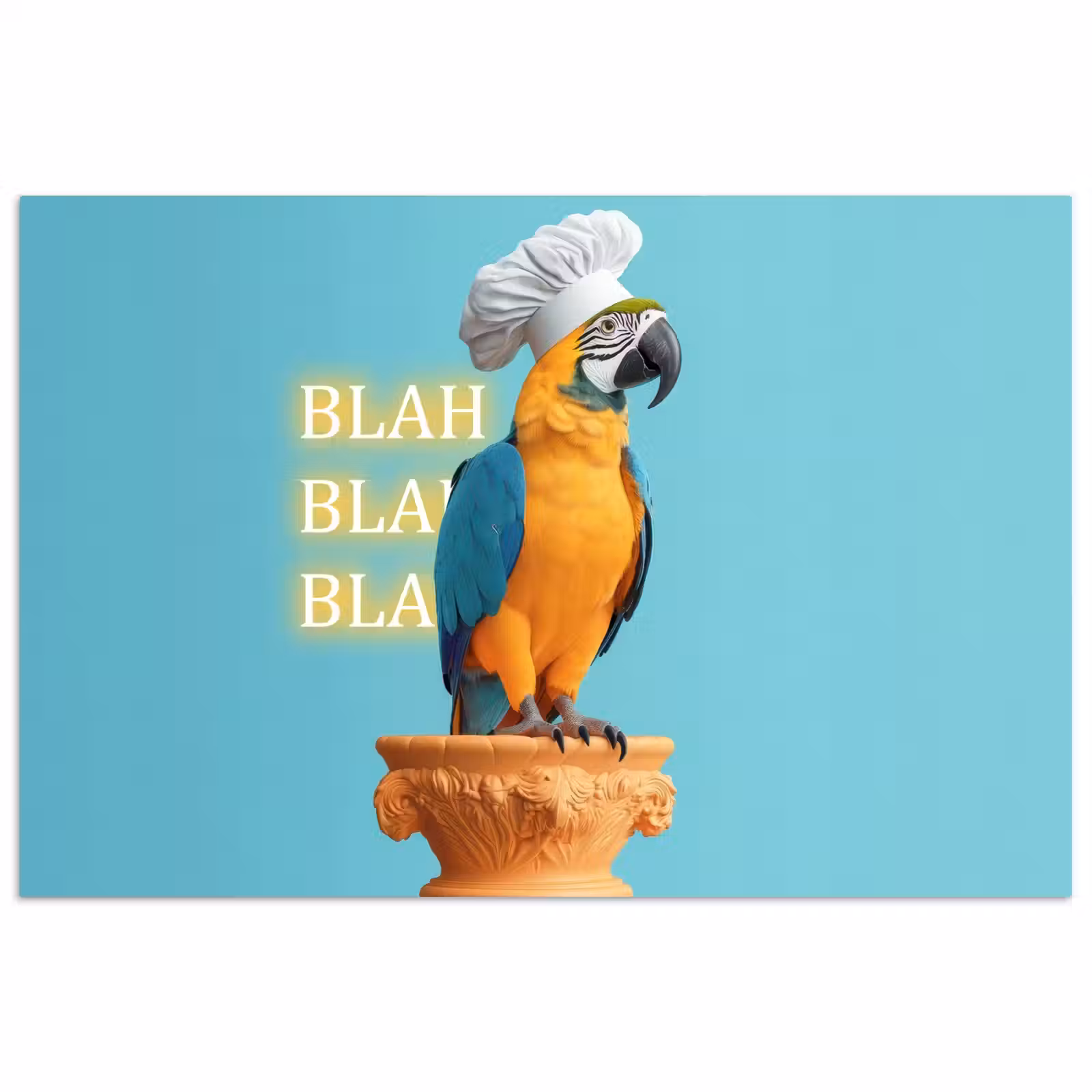 Poster - Papegaai - Koksmuts - Quote - Neon — 1