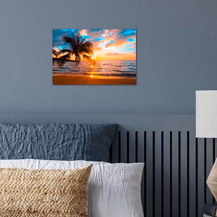 Poster - Palm - Zonsondergang - Horizon - Strand - Zee - Tropisch — 3