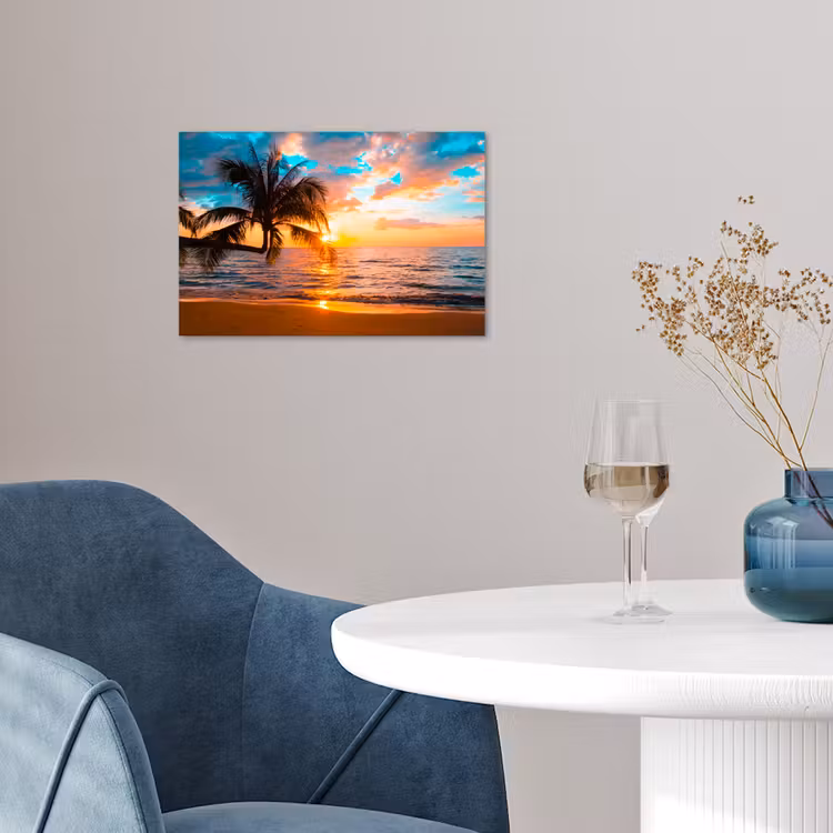 Poster - Palm - Zonsondergang - Horizon - Strand - Zee - Tropisch — 4