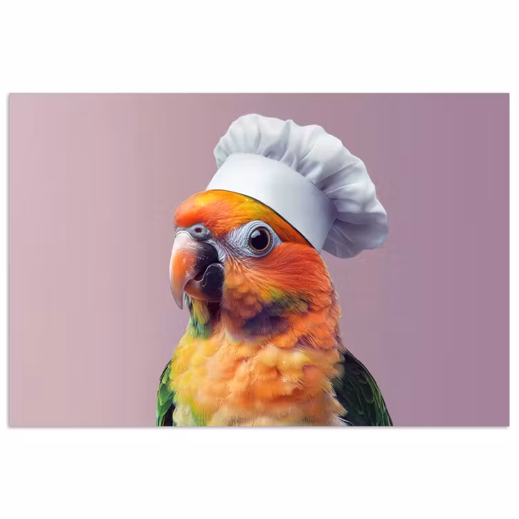 Poster - Papegaai - Koksmuts - Nieuwsgierig - Vogel — 1