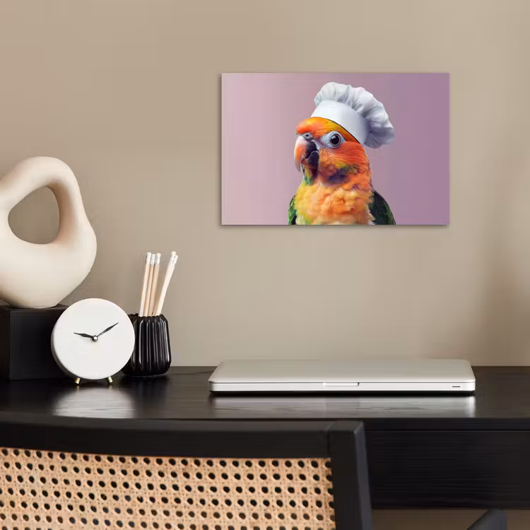 Poster - Papegaai - Koksmuts - Nieuwsgierig - Vogel — 2