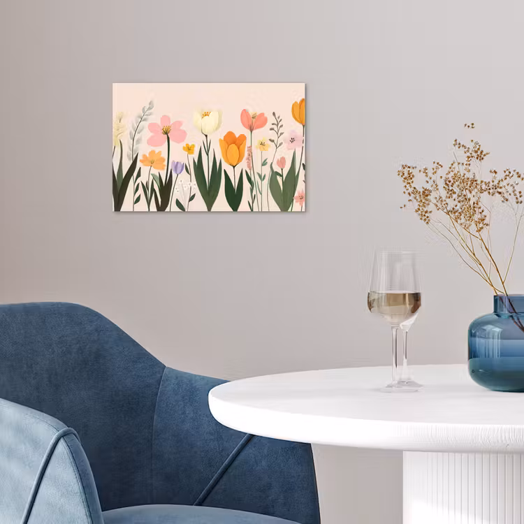 Poster - Pasteltinten - Bloemen - Illustratie — 4