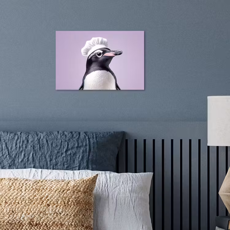 Poster - Pinguïn - Koksmuts - Lief - Paars — 3