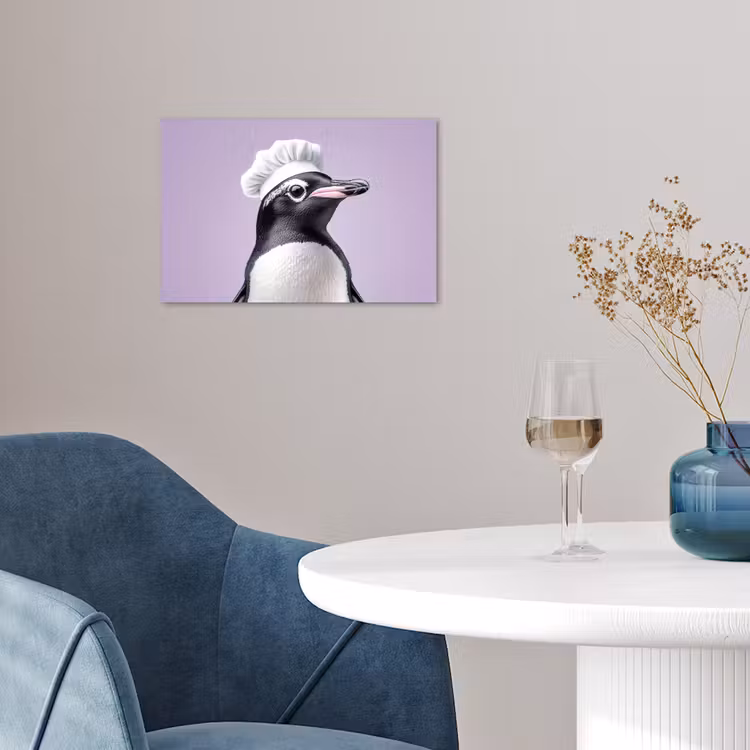 Poster - Pinguïn - Koksmuts - Lief - Paars — 4