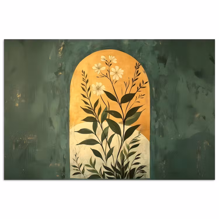 Poster - Plant - Bloemen - Wit — 1