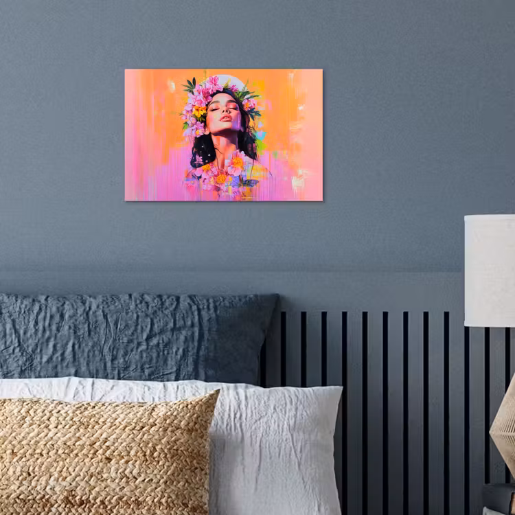 Poster - Portret - Bloemenkroon - Vrouw — 3
