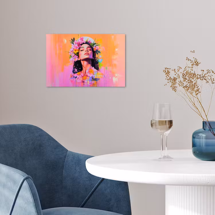 Poster - Portret - Bloemenkroon - Vrouw — 4
