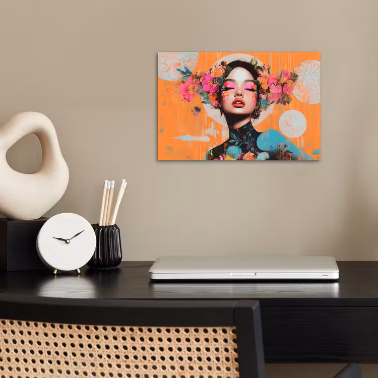Poster - Portret - Vrouw - Abstract - Bloemen — 2