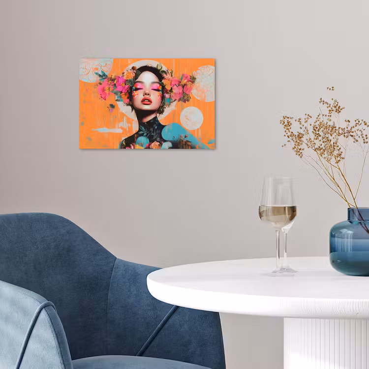 Poster - Portret - Vrouw - Abstract - Bloemen — 4