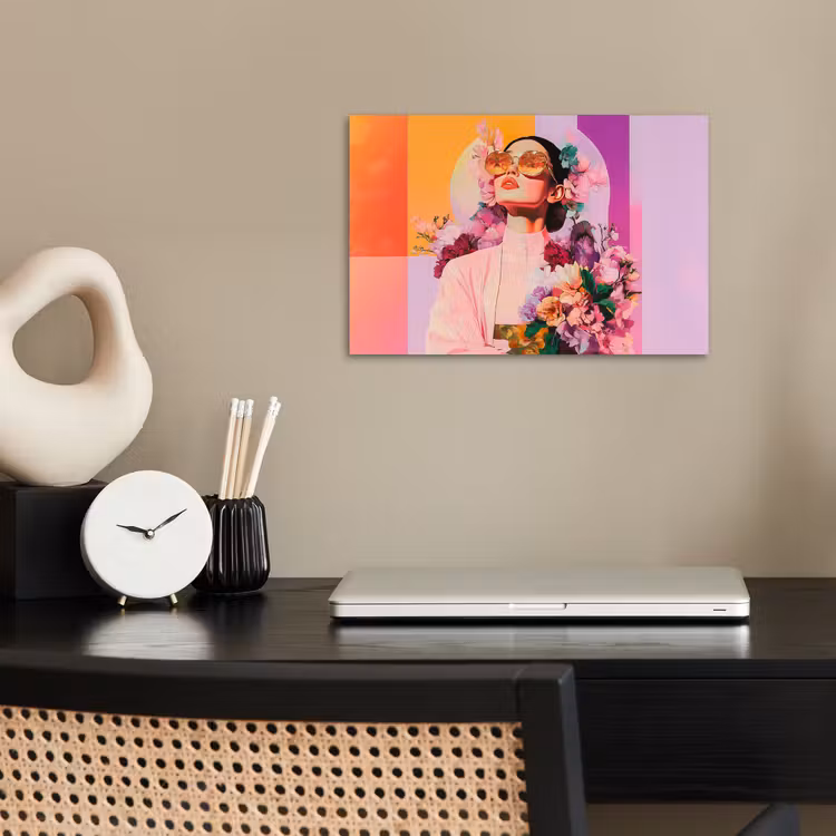 Poster - Portret - Vrouw - Abstract - Bloemen — 2
