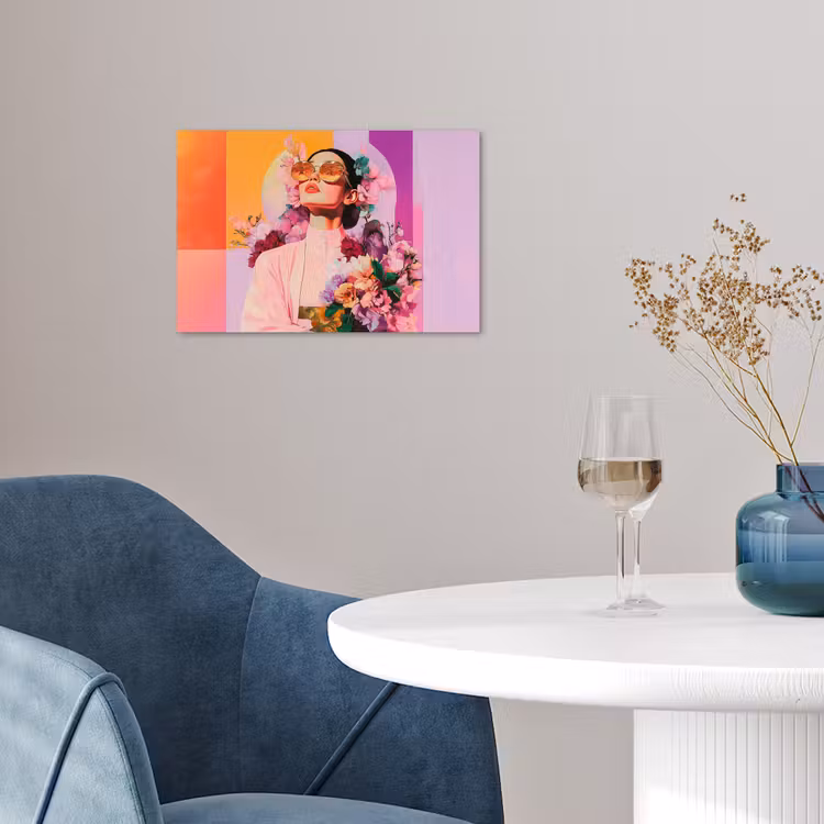 Poster - Portret - Vrouw - Abstract - Bloemen — 4