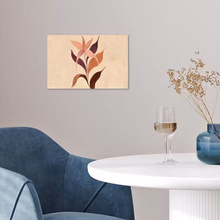 Poster - Minimalistisch - Bloem - Bladeren - Beige — 4