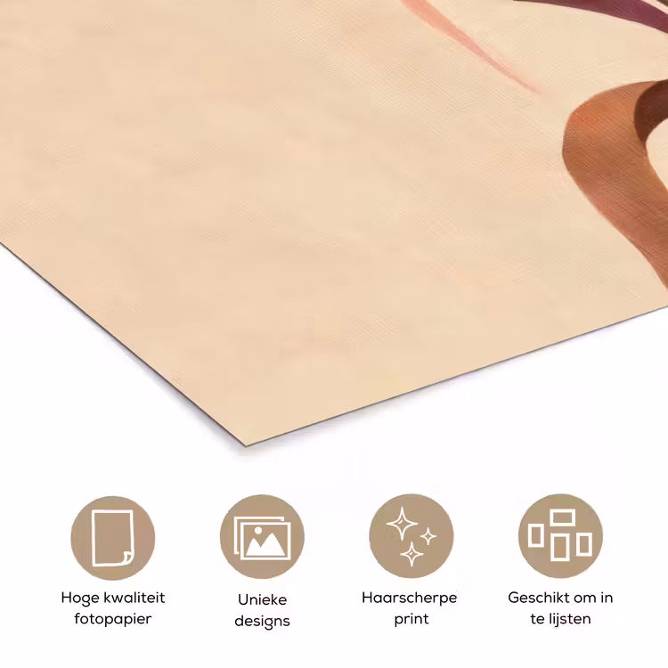 Poster - Minimalistisch - Bloem - Bladeren - Beige — 5