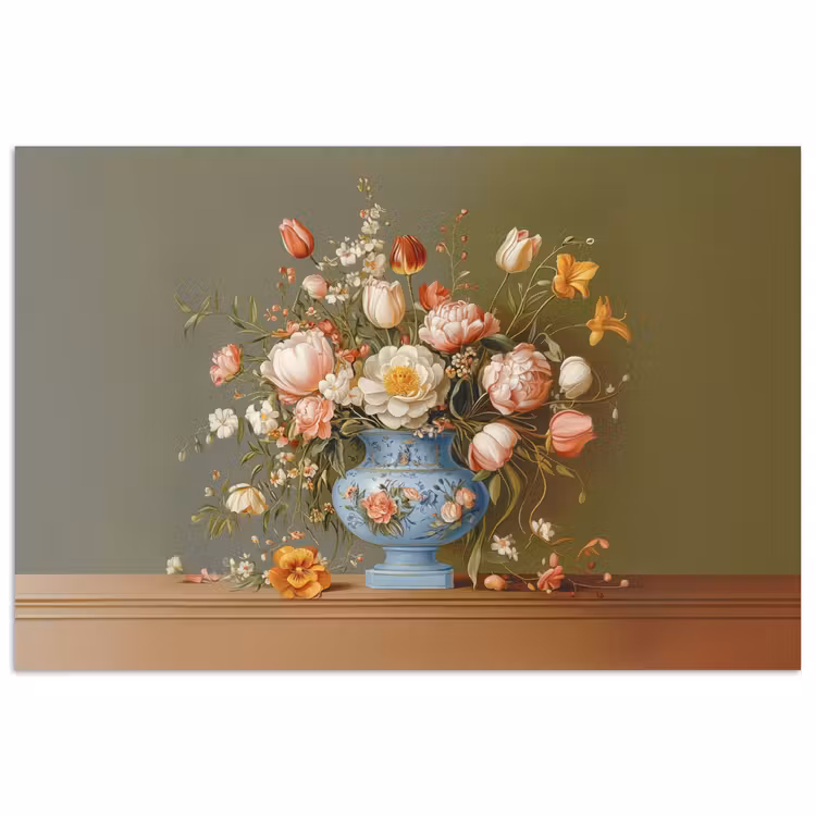 Poster - Neutral - Bloemen - Boeket - Vaas — 1