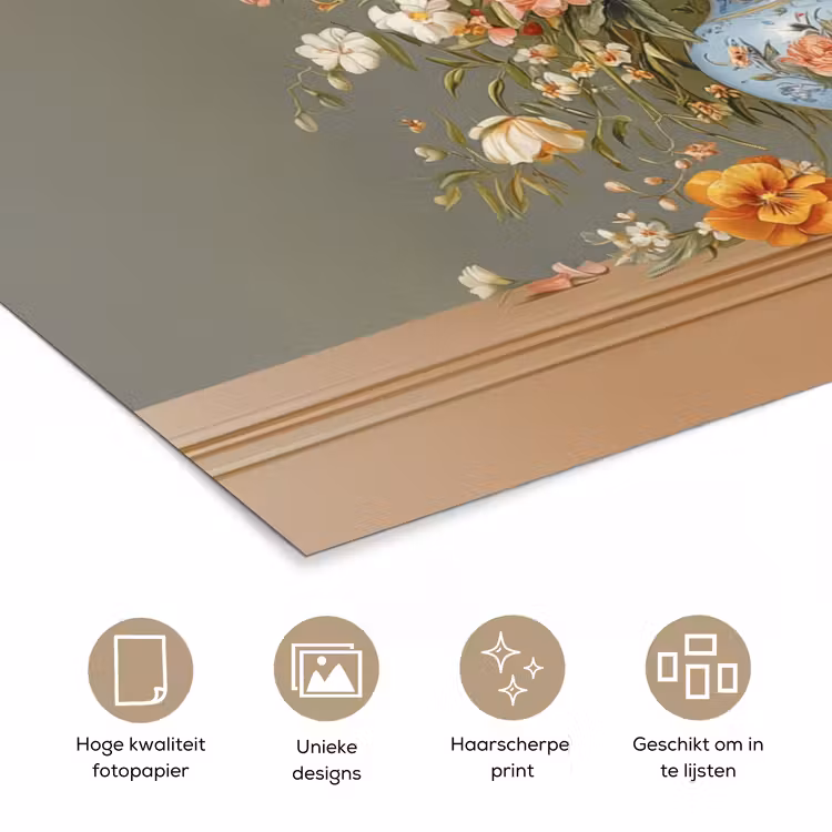 Poster - Neutral - Bloemen - Boeket - Vaas — 5