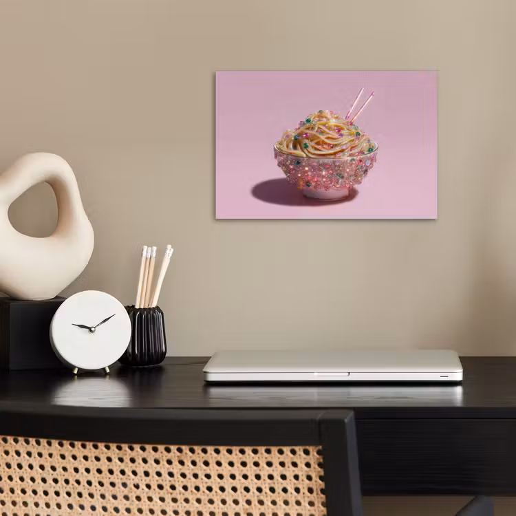 Poster - Noodles - Edelstenen - Stokjes - Roze — 2