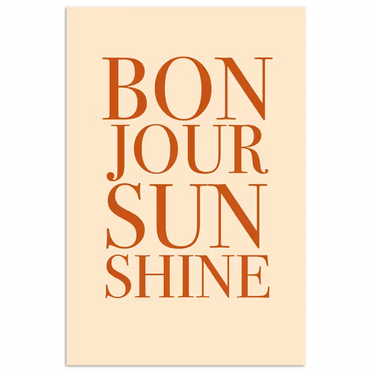 Poster - Oranje - Quote - Sun — 1