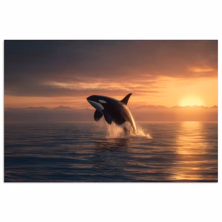 Poster - Orka - Zee - Zonsondergang — 1