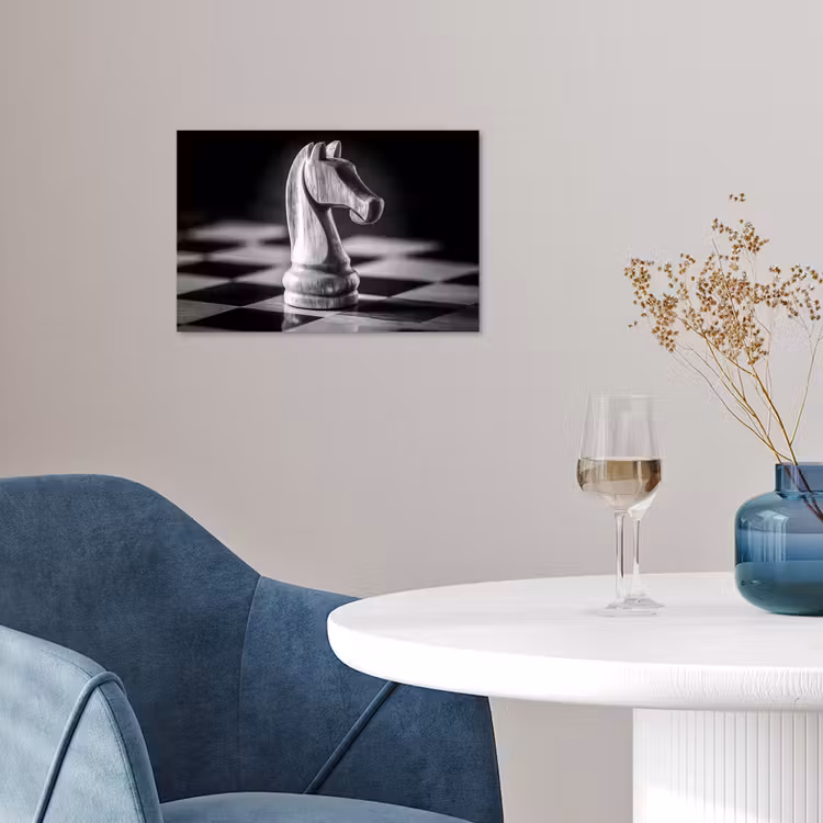 Poster - Paard - Hout - Schaalbord - Zwart — 4