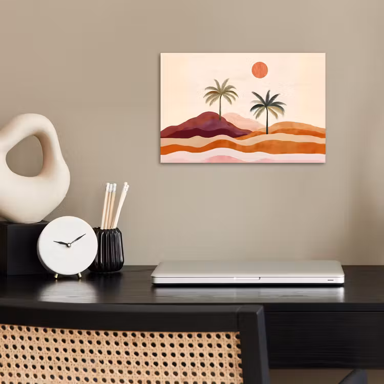 Poster - Palmbomen - Abstract - Zon - Heuvels — 2
