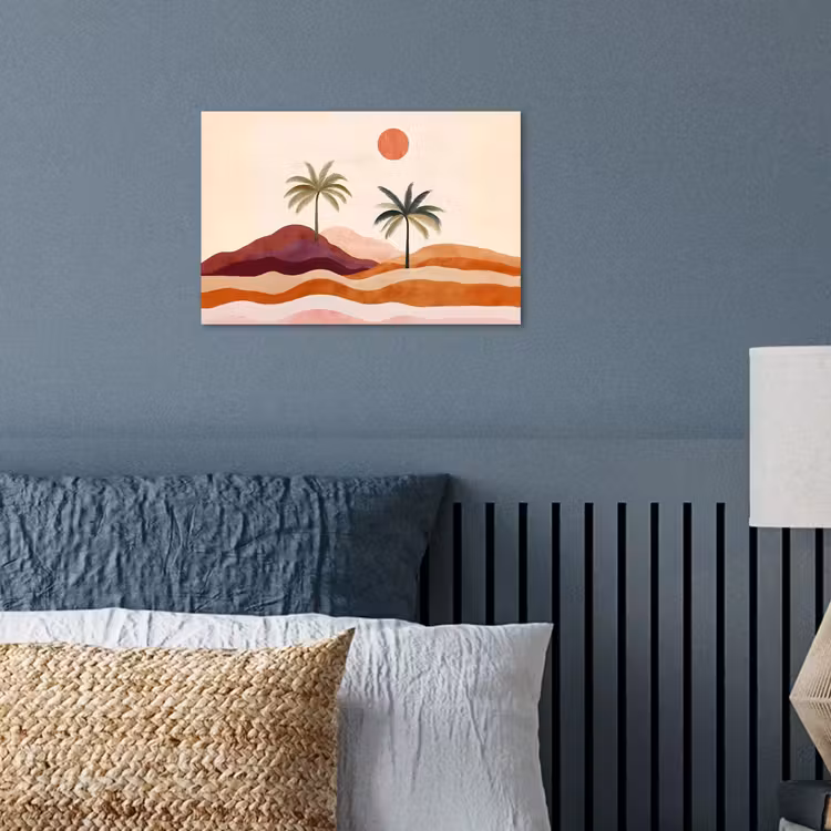 Poster - Palmbomen - Abstract - Zon - Heuvels — 3
