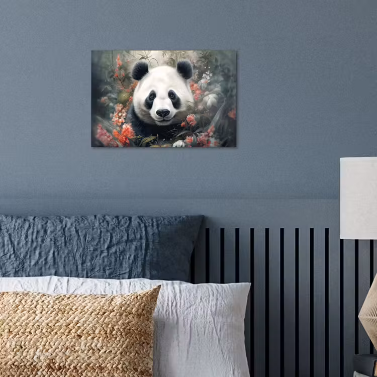 Poster - Panda - Wilde dieren - Bloemen - Natuur — 3