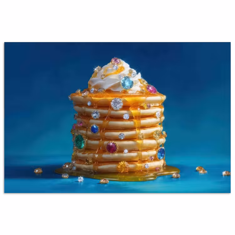 Poster - Pannenkoeken - Steentjes - Glitter - Slagroom — 1