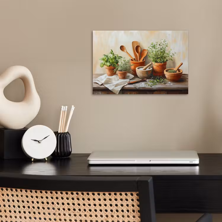 Poster - Potten - Kruiden - Hout — 2