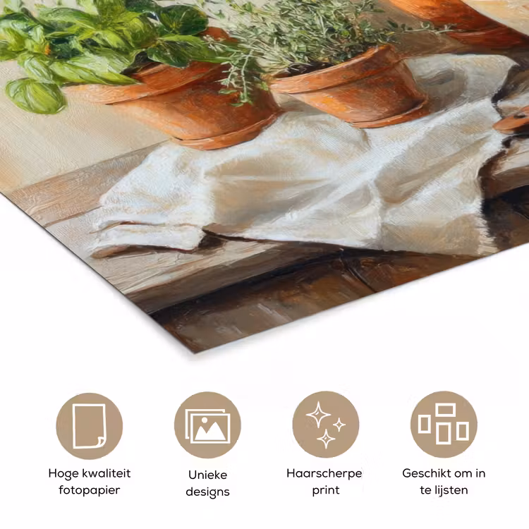 Poster - Potten - Kruiden - Hout — 5