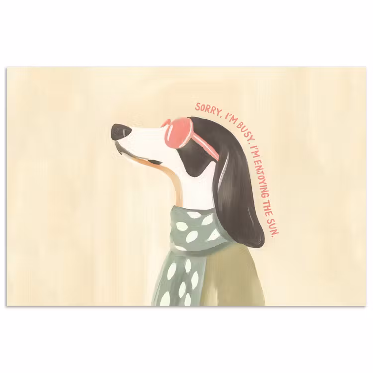Poster - Quote - Hond - Zonnebril — 1