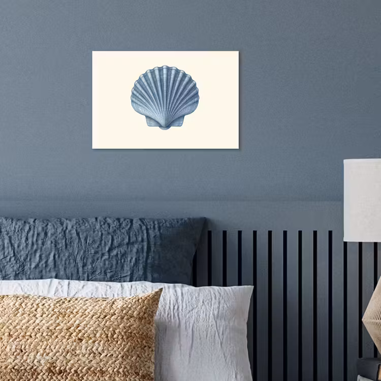 Poster - Ribbels - Blauw - Schelp — 3