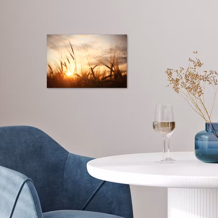 Poster - Riet - Gras - Zonsondergang - Natuur - Horizon — 4