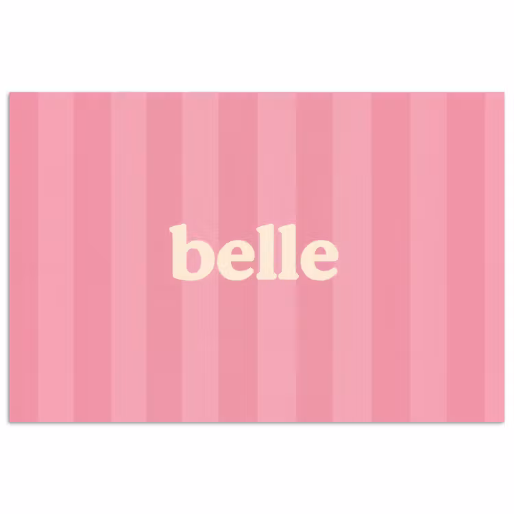 Poster - Roze - Gestreept - Belle — 1