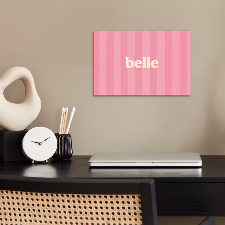 Poster - Roze - Gestreept - Belle — 2