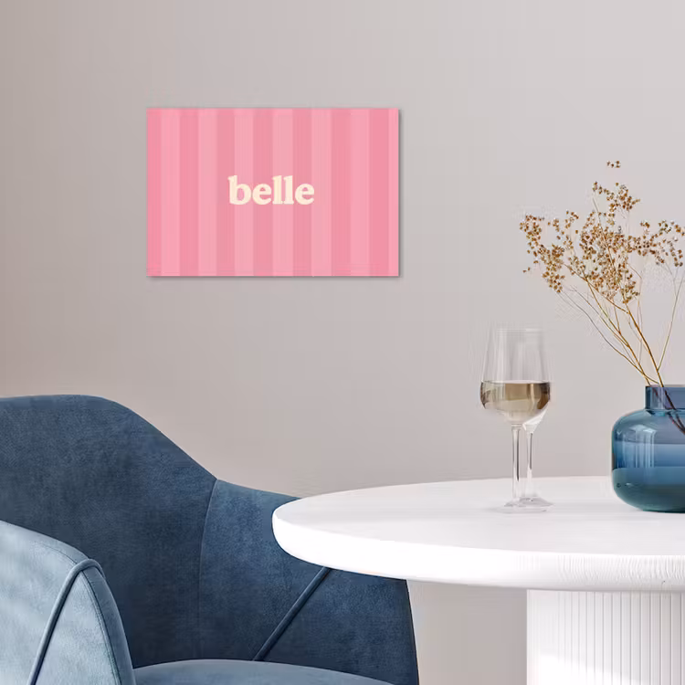 Poster - Roze - Gestreept - Belle — 4