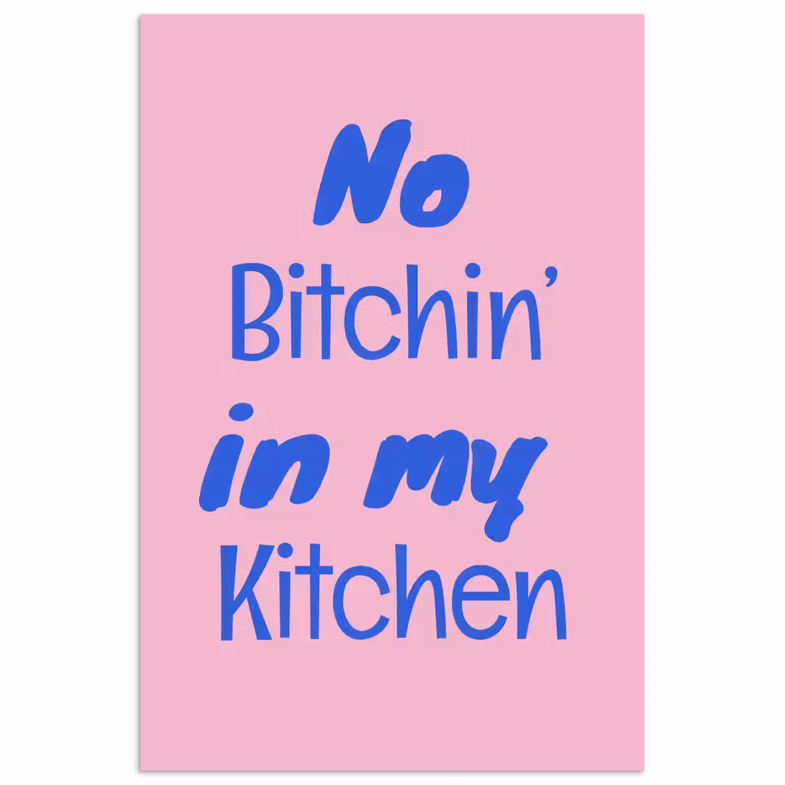 Poster - Quote - Blauw - Lettertype - Keuken — 1