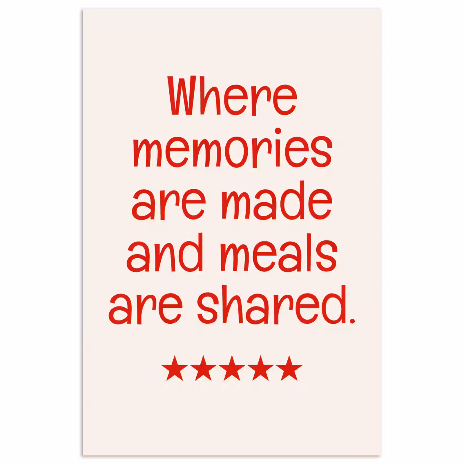 Poster - Quote - Sterren - Rood - Memories — 1