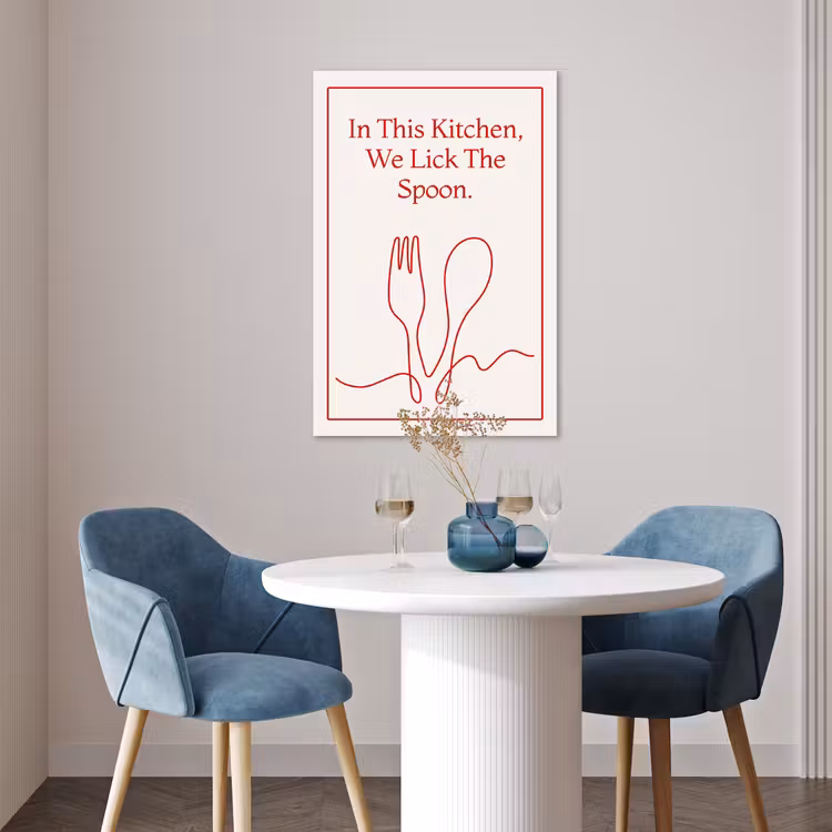 Poster - Minimalistisch - Vork - Lepel - Lijntekening — 4