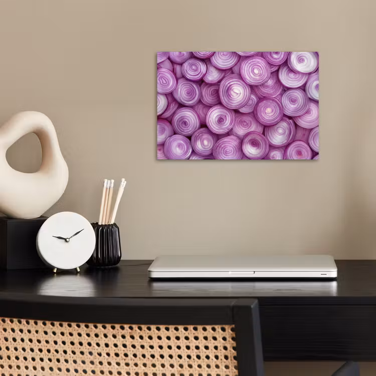 Poster - Paars - Uien - Close up — 2