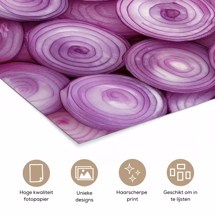 Poster - Paars - Uien - Close up — 5
