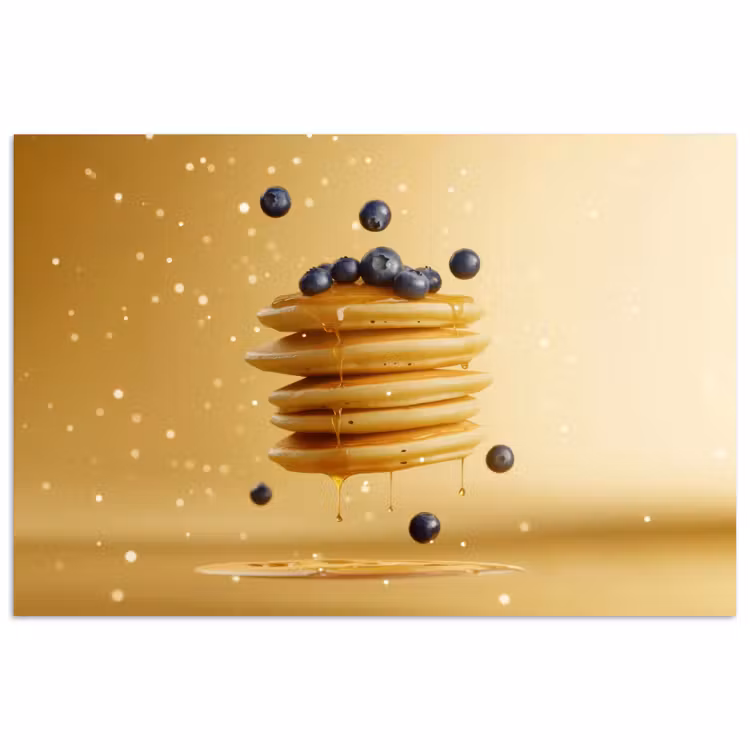 Poster - Pannenkoeken - Eten - Honing - Geel — 1